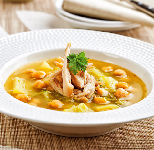 Soupe poulet et pois chiches du Ramadan
