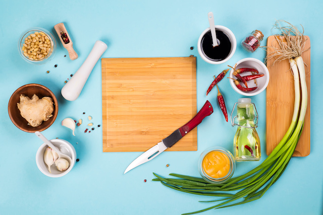 Les ingrédients du kimchi coréen : piment, ail, gingembre...