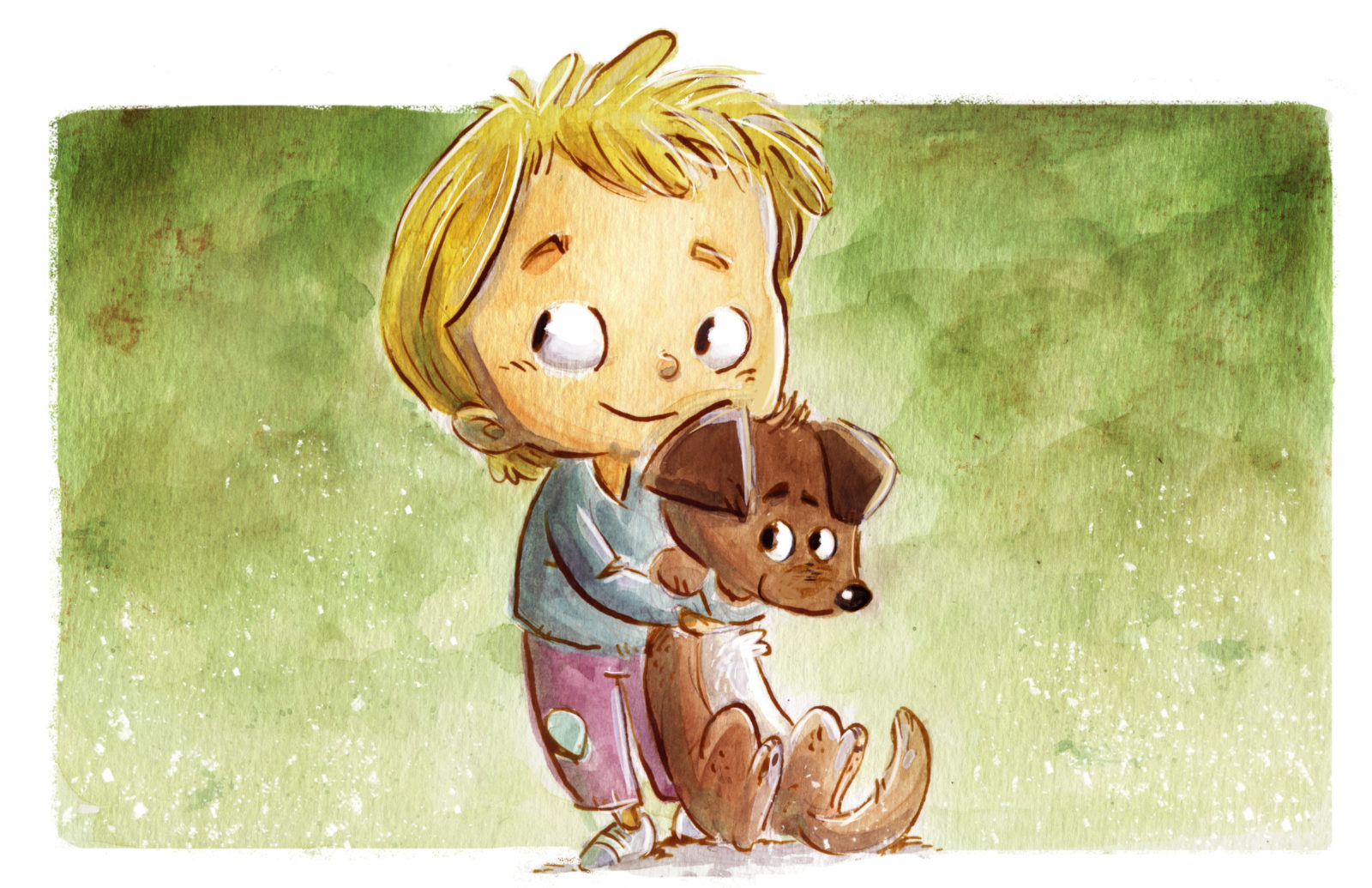Les animaux sont les camarades de jeu des enfants