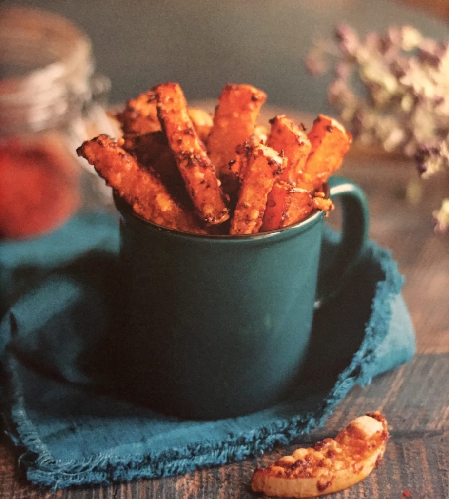 des frites de courge buttent pour un IG bas