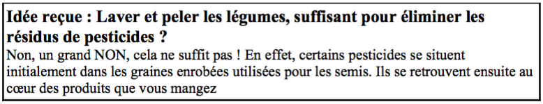 idée reçue sur les pesticides