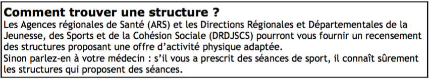 quelles structures pour du sport sur ordonnance ?