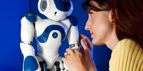 University of Hertfordshire researcher Dr Lola Canamero. Robots with emotions. Photographer Pete stevens